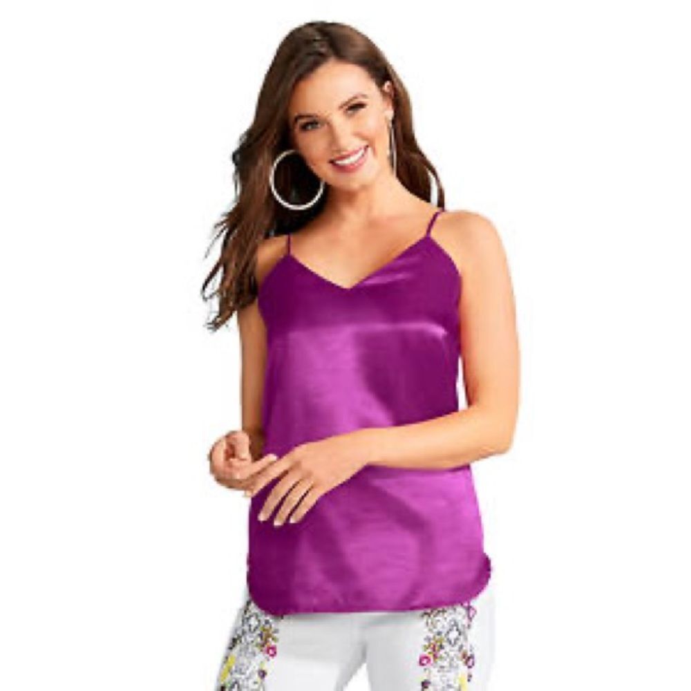 NWT K. Jordan Berry Satin Cami - Medium